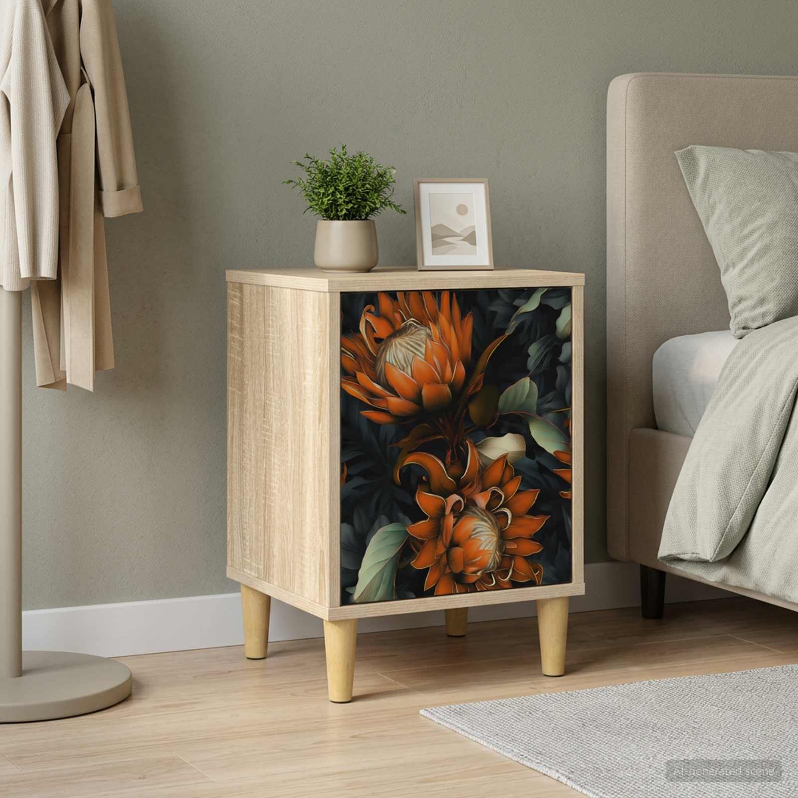 vidaXL Bedside Cabinet LOCHEM Sonoma Oak 36 x 33 x 50 cm 1