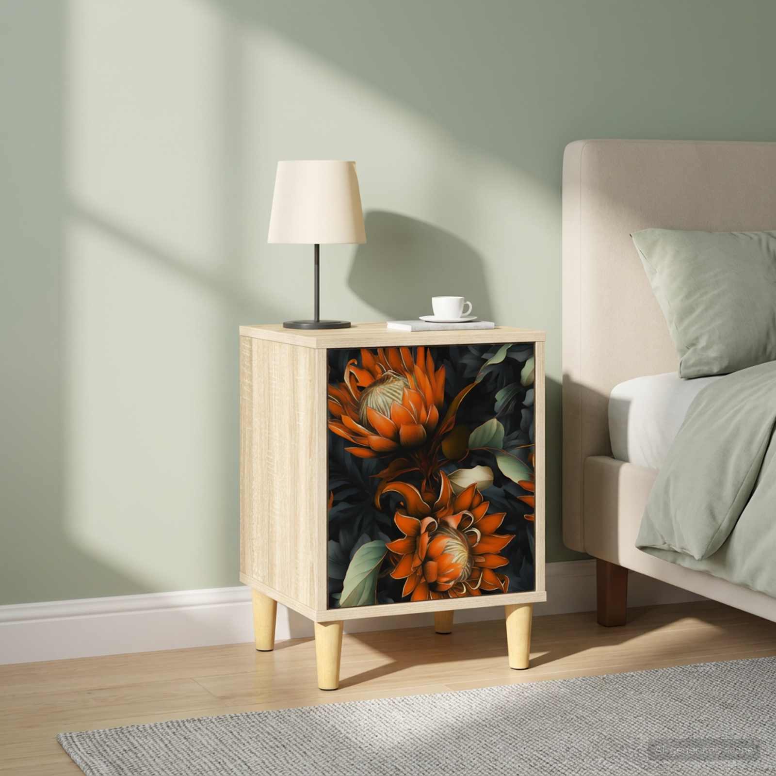 vidaXL Bedside Cabinet LOCHEM 2 pcs Sonoma Oak 36 x 33 x 50 cm 1