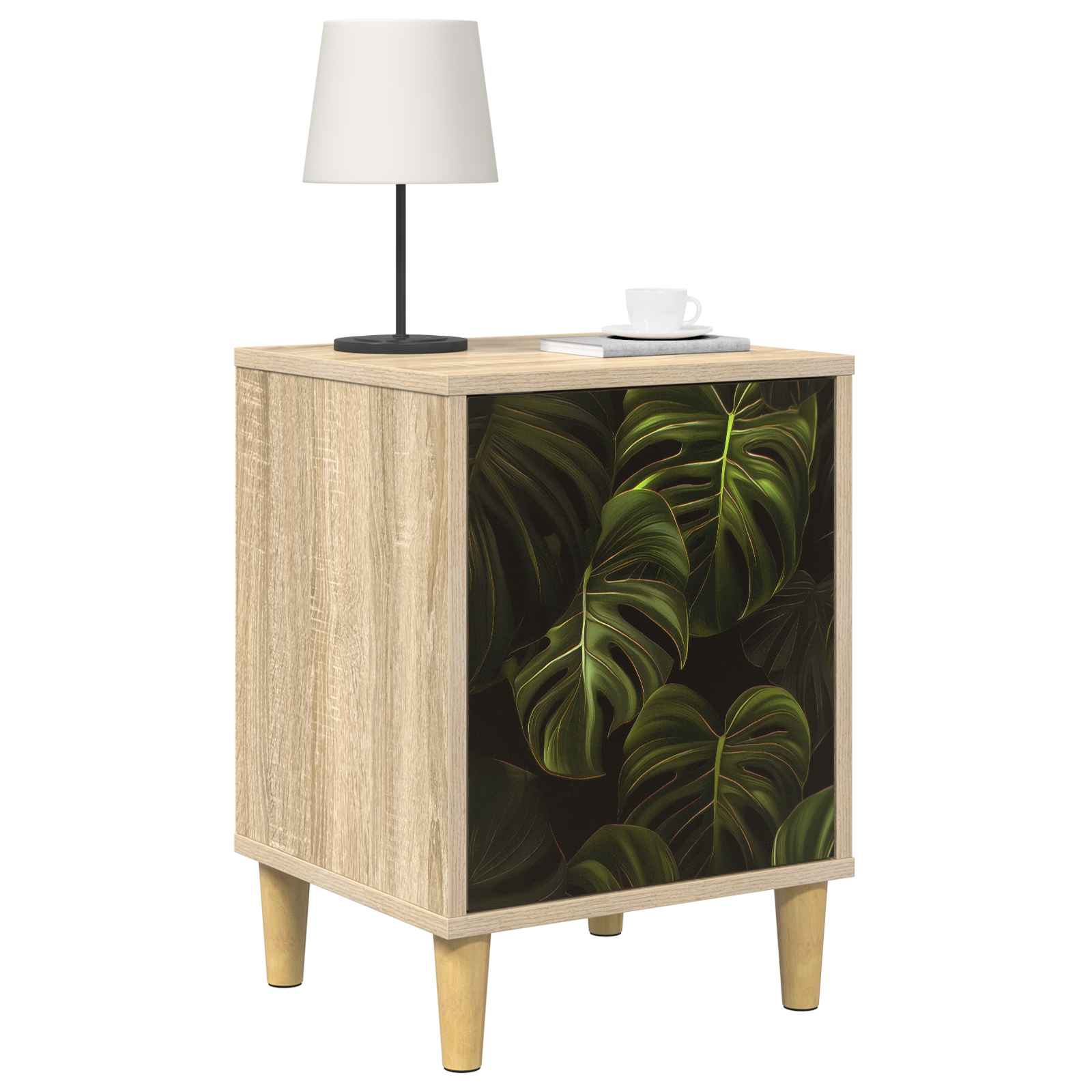 vidaXL Bedside Cabinet ELBURG 2 pcs Sonoma Oak 36 x 33 x 50 cm 3