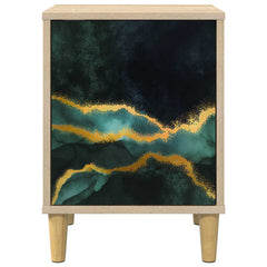 vidaXL Bedside Cabinet WIJHE Sonoma Oak 36 x 33 x 50 cm 5
