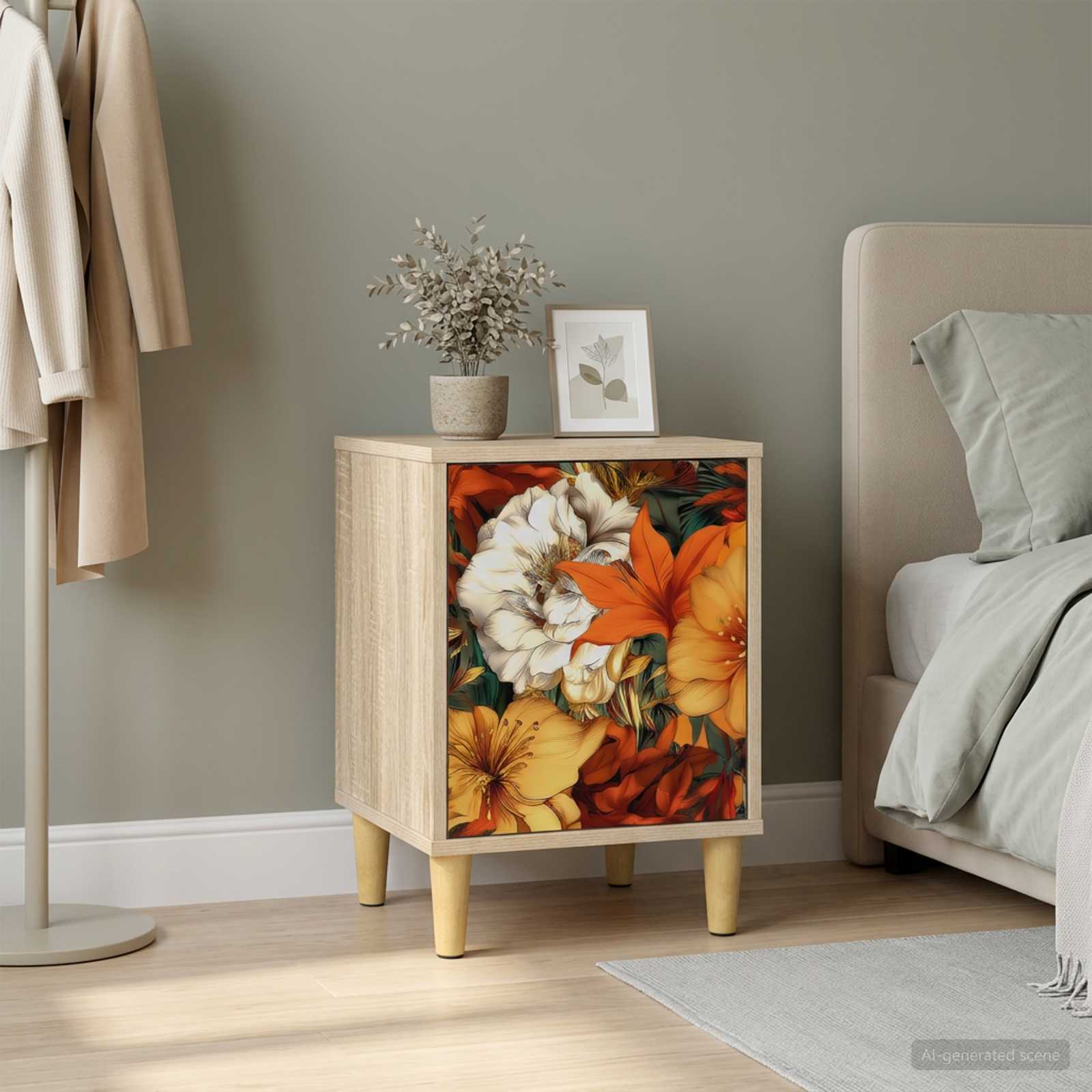 vidaXL Bedside Cabinet GENNEP Sonoma Oak 36 x 33 x 50 cm 1