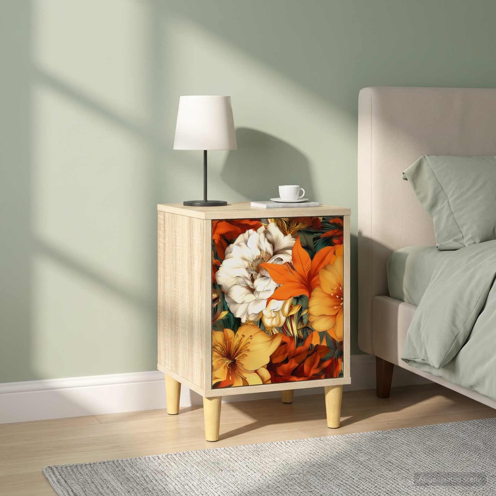 vidaXL Bedside Cabinet GENNEP 2 pcs Sonoma Oak 36 x 33 x 50 cm 1