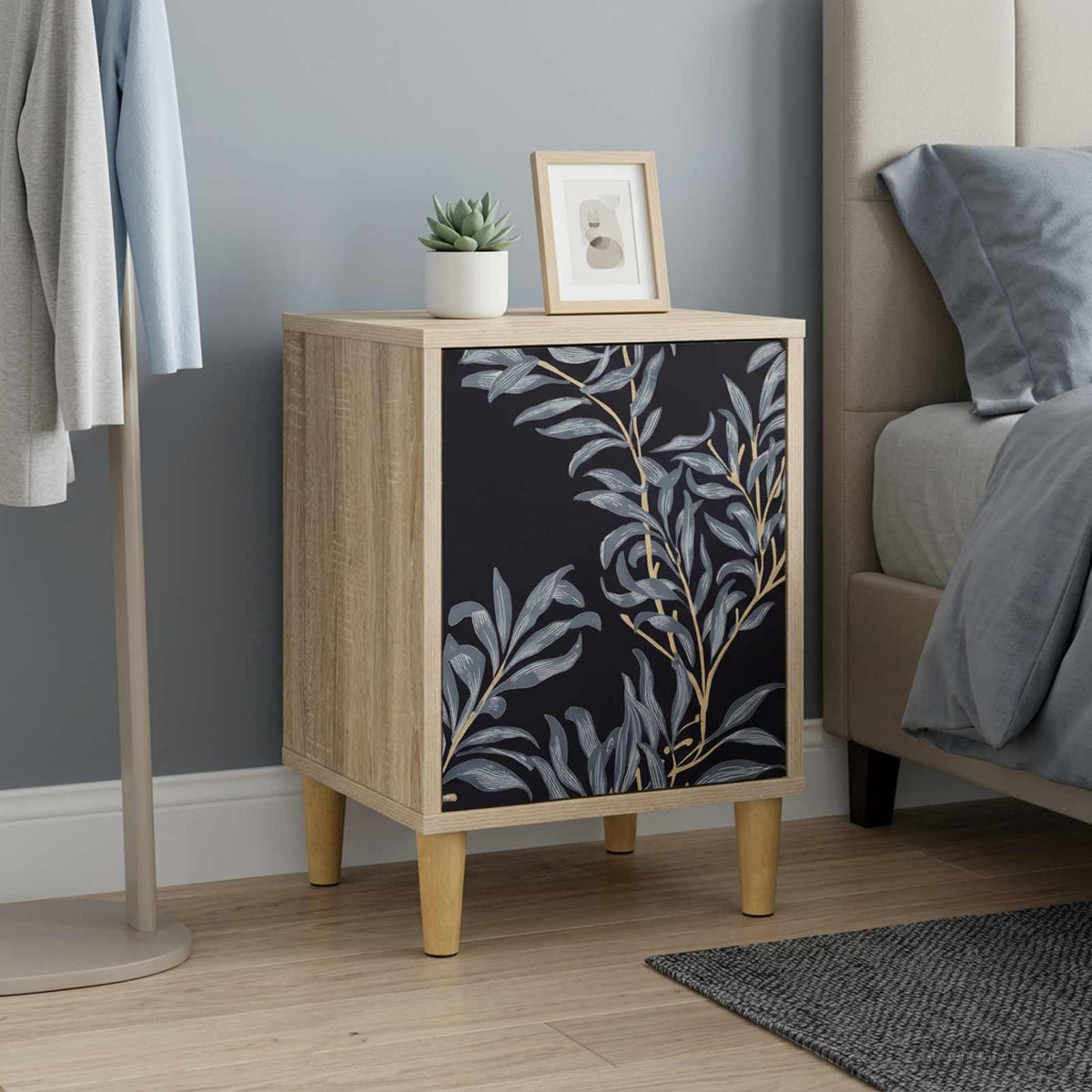 Bedside Cabinet WIJHE Sonoma Oak 1