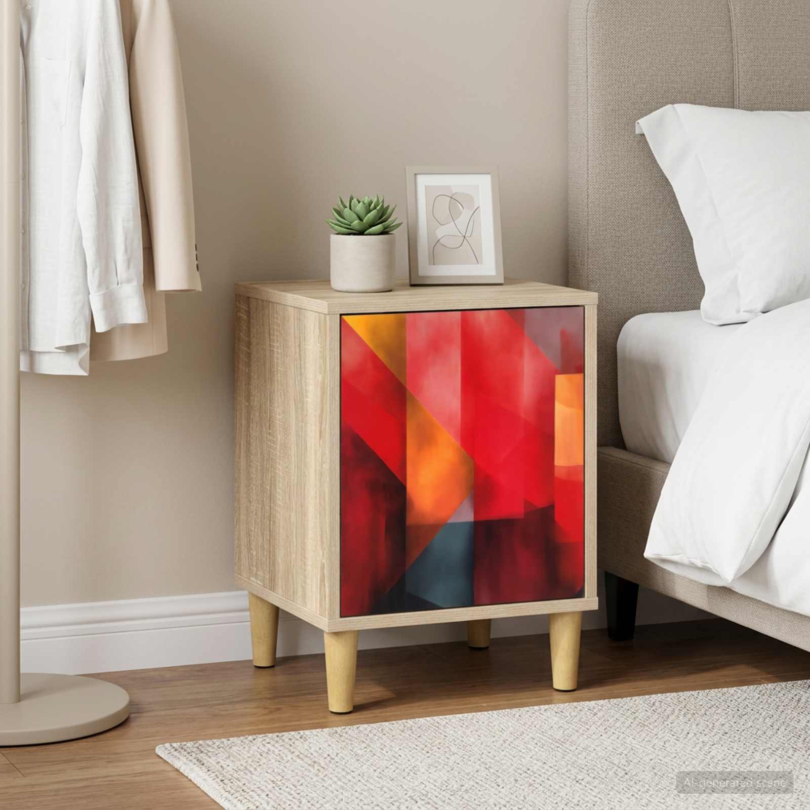 vidaXL Bedside Cabinet HEESCH Sonoma Oak 36 x 33 x 50 cm 1