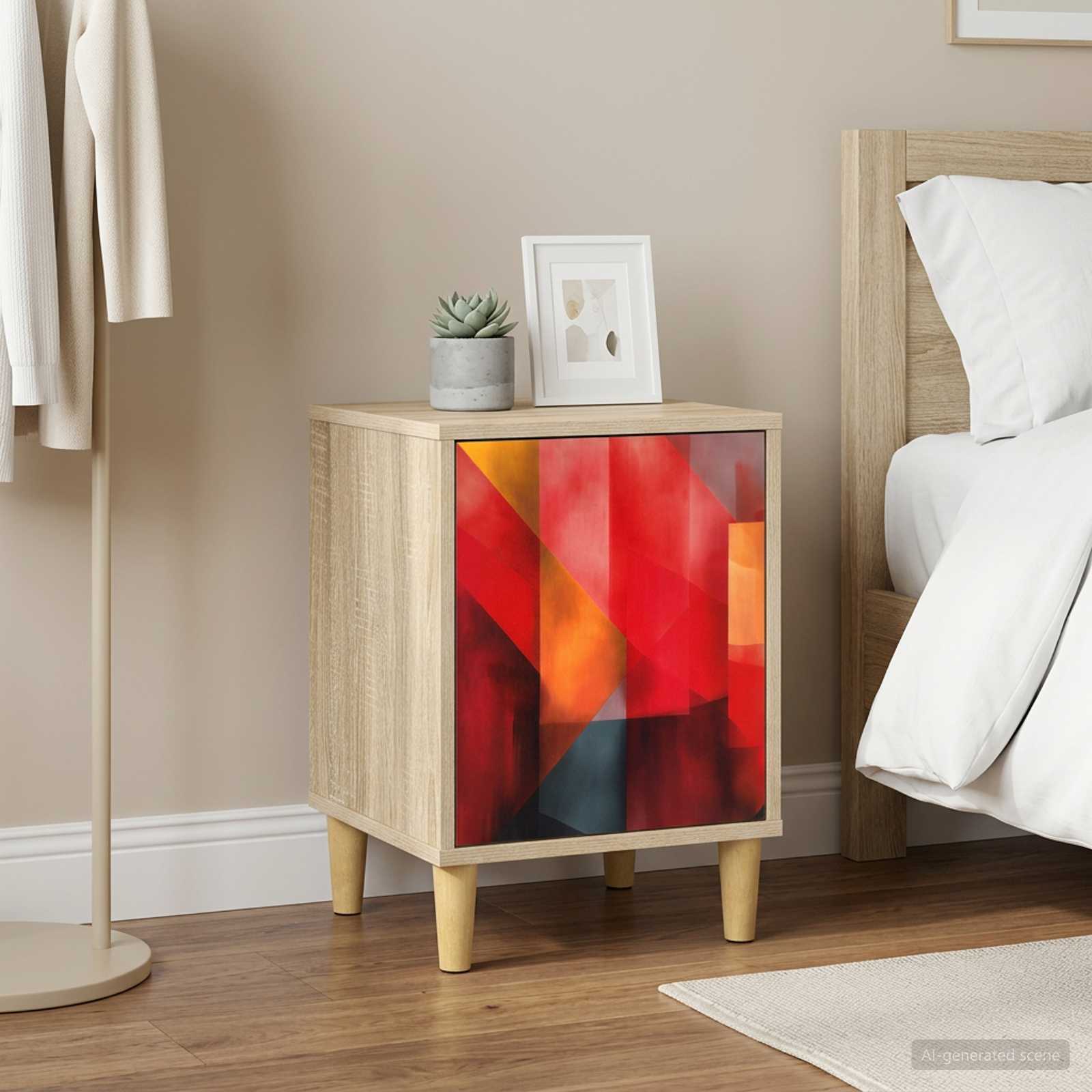 vidaXL Bedside Cabinet HEESCH 2 pcs Sonoma Oak 36 x 33 x 50 cm 1