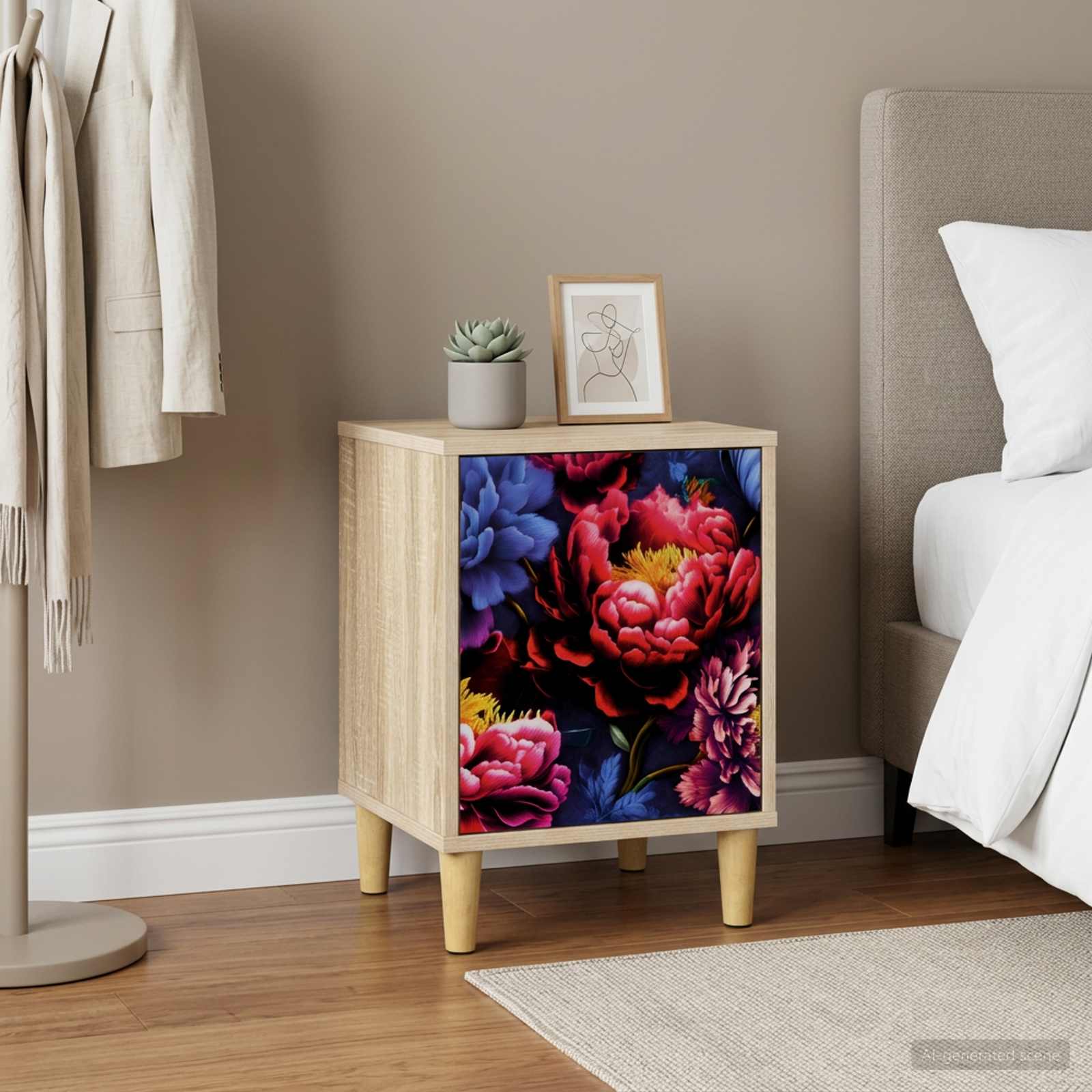 vidaXL Bedside Cabinet KIEL Sonoma Oak 36 x 33 x 50 cm Engineered Wood 1