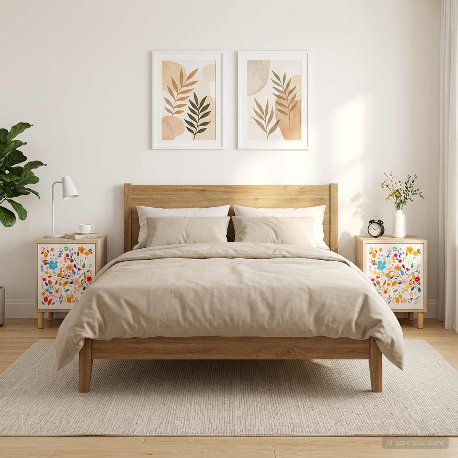 vidaXL Bedside Cabinet MAINZ 2 pcs Sonoma Oak 36 x 33 x 50 cm 1