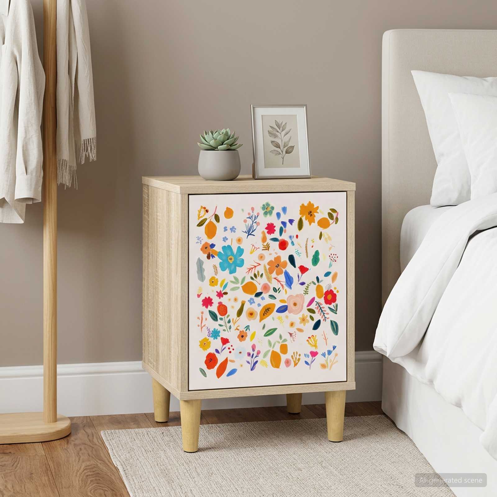 vidaXL Bedside Cabinet MAINZ 2 pcs Sonoma Oak 36 x 33 x 50 cm 4