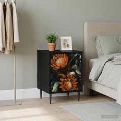 vidaXL Bedside Cabinet LOCHEM Black Oak 36 x 33 x 51 cm 1