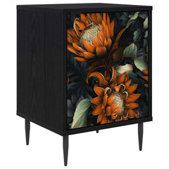 vidaXL Bedside Cabinet LOCHEM Black Oak 36 x 33 x 51 cm 2
