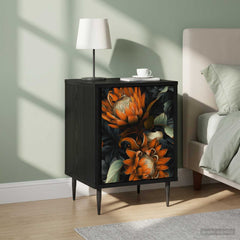 vidaXL Bedside Cabinet LOCHEM 2 pcs Black Oak 36 x 33 x 51 cm 1