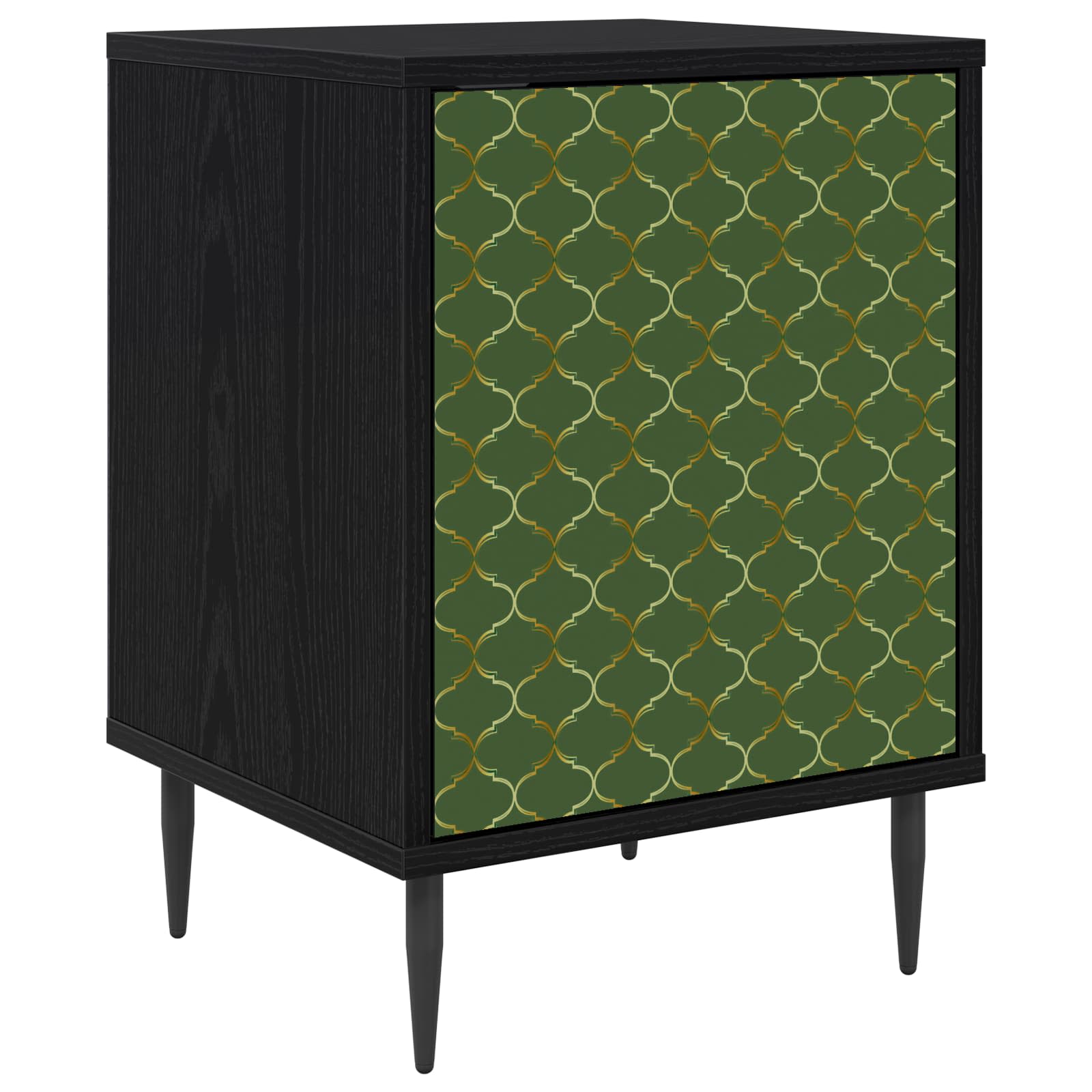 vidaXL Bedside Cabinet GELEEN Black Oak 36 x 33 x 51 cm 2