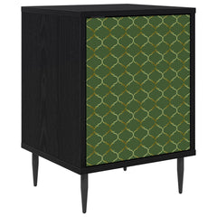 vidaXL Bedside Cabinet GELEEN Black Oak 36 x 33 x 51 cm 2