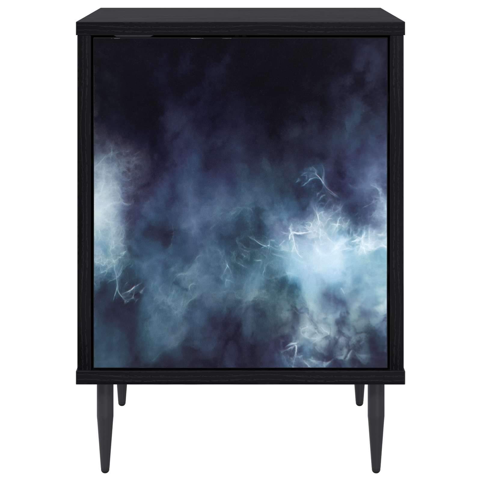 vidaXL Bedside Cabinet RAALTE 2 pcs Black Oak 36 x 33 x 51 cm 6