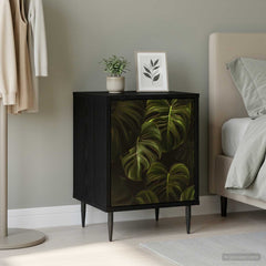 vidaXL Bedside Cabinet ELBURG Black Oak 36 x 33 x 51 cm 1
