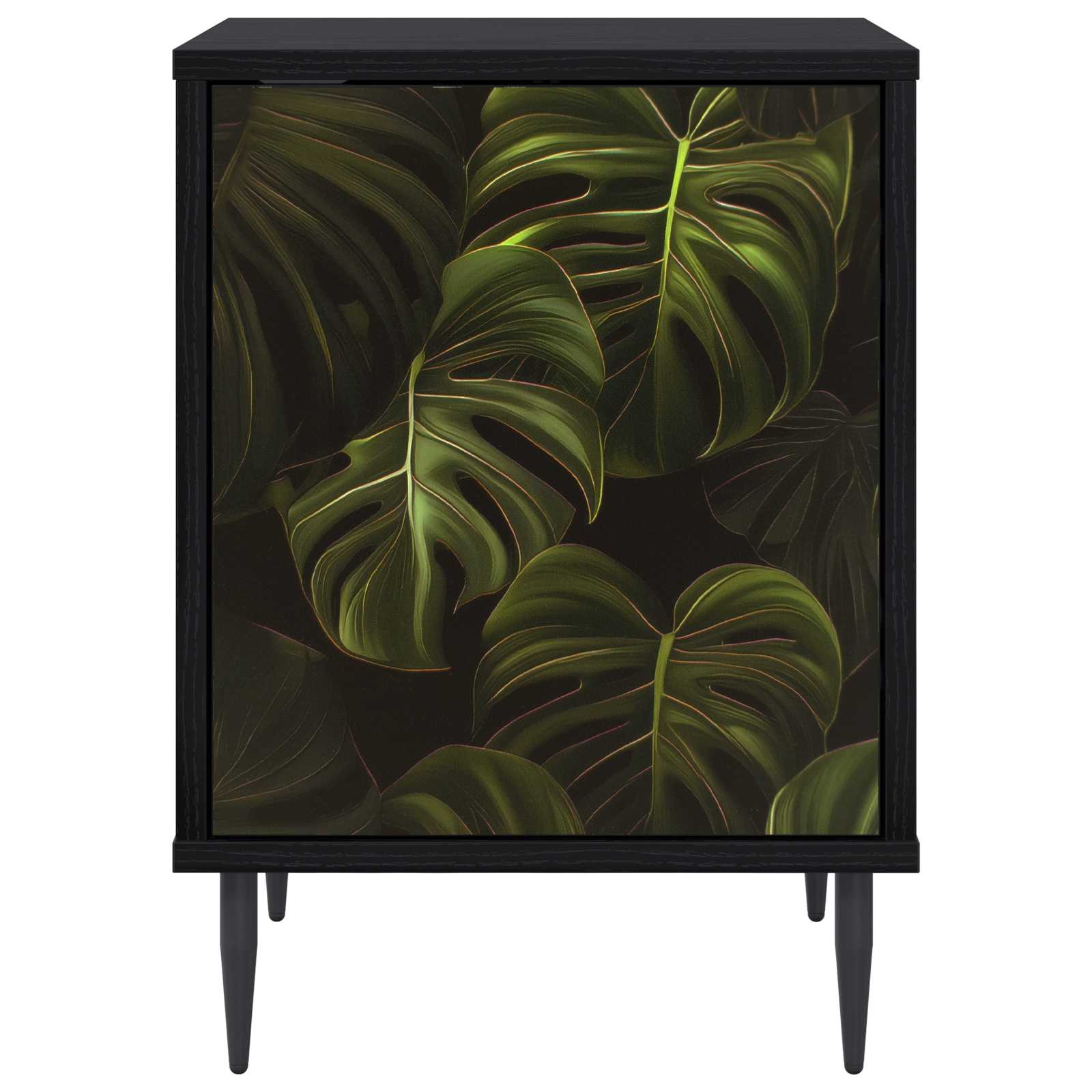 vidaXL Bedside Cabinet ELBURG Black Oak 36 x 33 x 51 cm 5