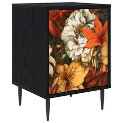 vidaXL Bedside Cabinet GENNEP Black Oak 36 x 33 x 51 cm 2