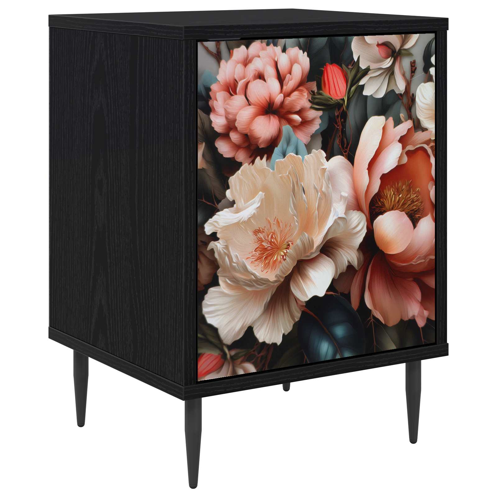 vidaXL Bedside Cabinet BORNE Black Oak 36 x 33 x 51 cm Engineered Wood 2