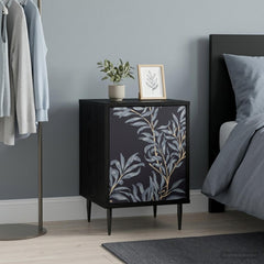 vidaXL Bedside Cabinet DOKKUM Black Oak 36 x 33 x 51 cm 1