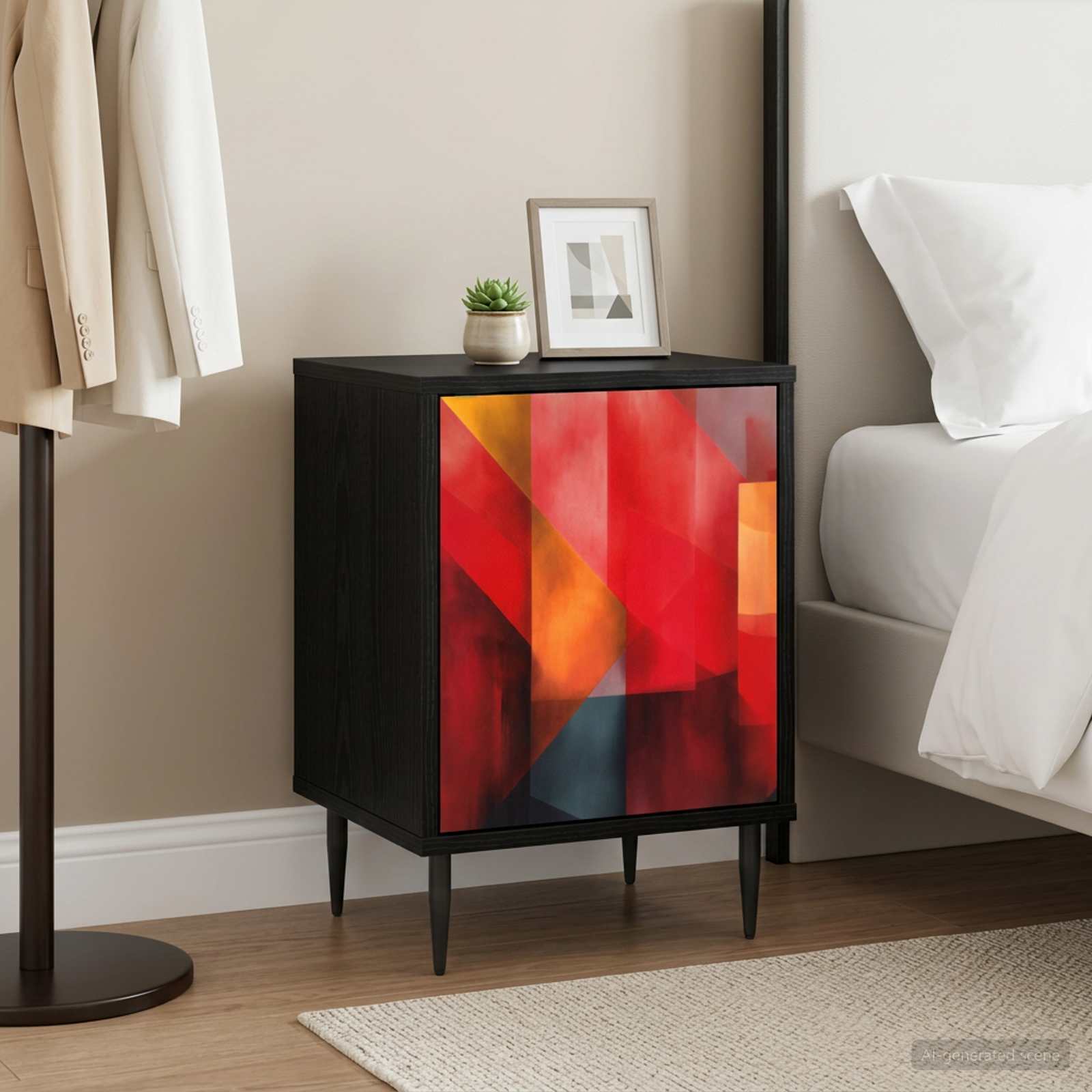vidaXL Bedside Cabinet HEESCH Black Oak 36 x 33 x 51 cm 1