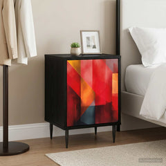 vidaXL Bedside Cabinet HEESCH Black Oak 36 x 33 x 51 cm 1