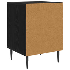 vidaXL Bedside Cabinet OMMEN Black Oak 36 x 33 x 51 cm Engineered Wood 6