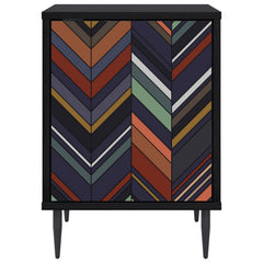 vidaXL Bedside Cabinet OMMEN 2 pcs Black Oak 36 x 33 x 51 cm 6