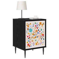 vidaXL Bedside Cabinet MAINZ 2 pcs Black Oak 36 x 33 x 51 cm 3