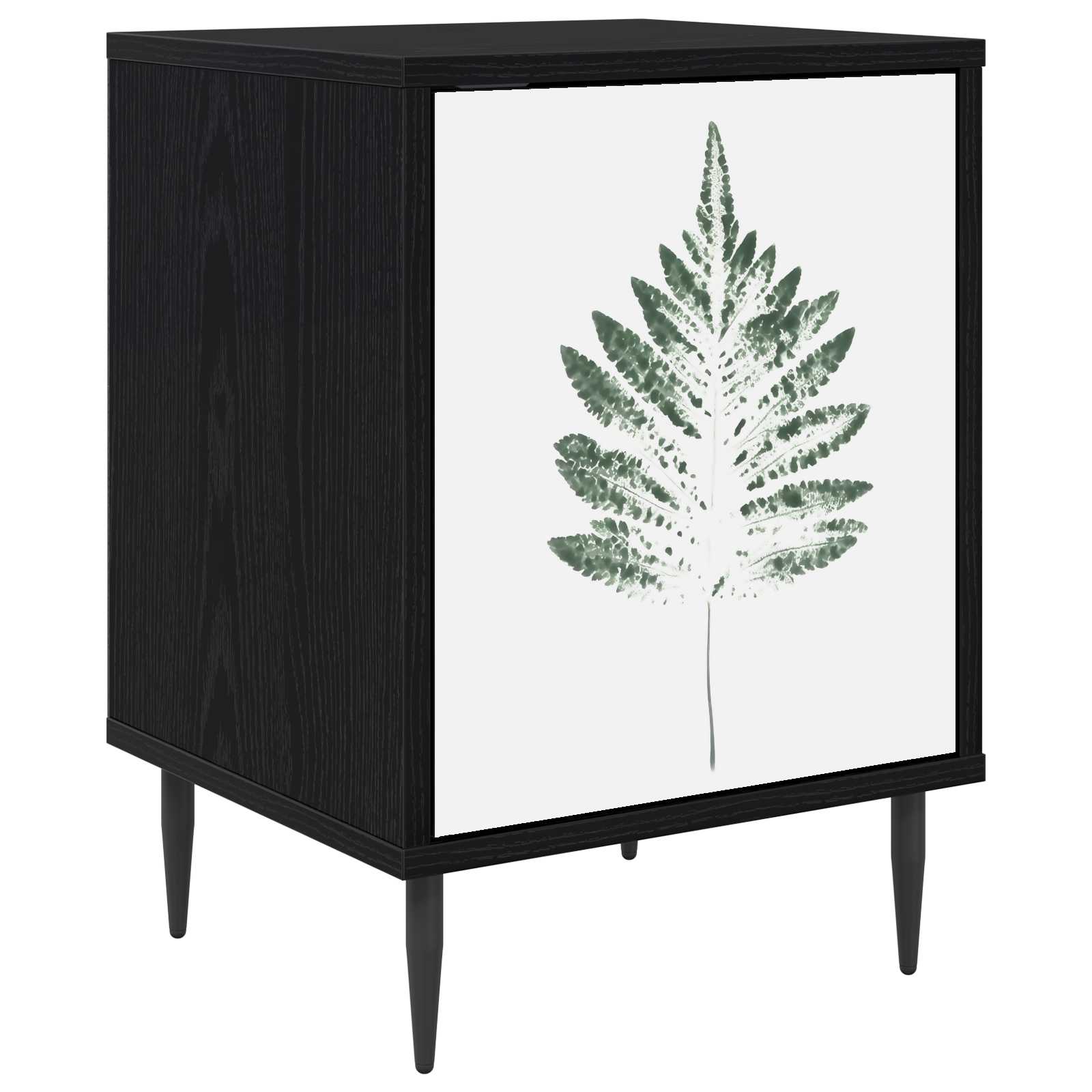 vidaXL Bedside Cabinet HANAU Black Oak 36 x 33 x 51 cm Engineered Wood 2