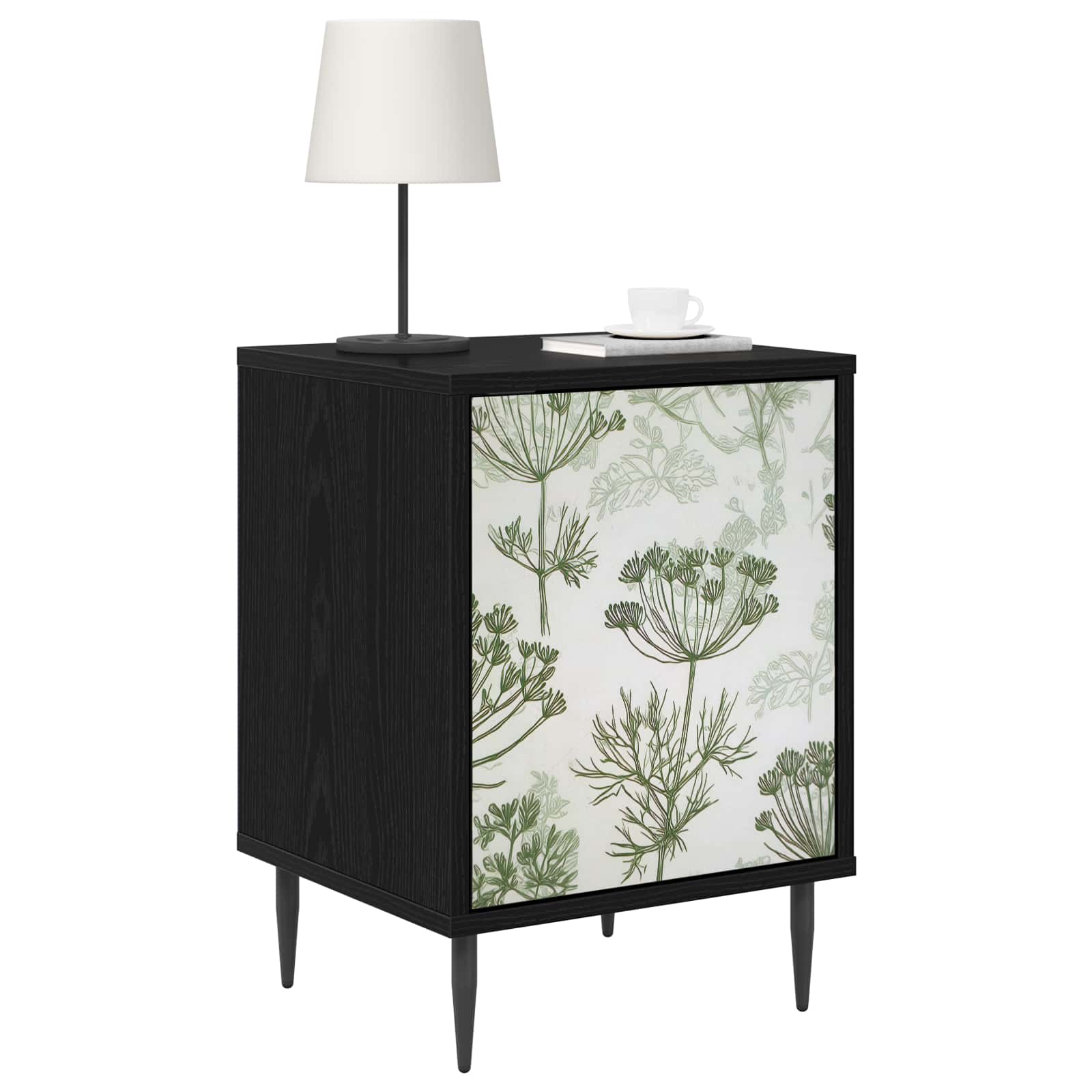 vidaXL Bedside Cabinet GOTHA 2 pcs Black Oak 36 x 33 x 51 cm 3