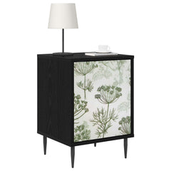 vidaXL Bedside Cabinet GOTHA 2 pcs Black Oak 36 x 33 x 51 cm 3