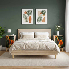 Bedside Cabinet BONN Sonoma Oak 36 x 33 x 60 cm 2 pcs Forest print