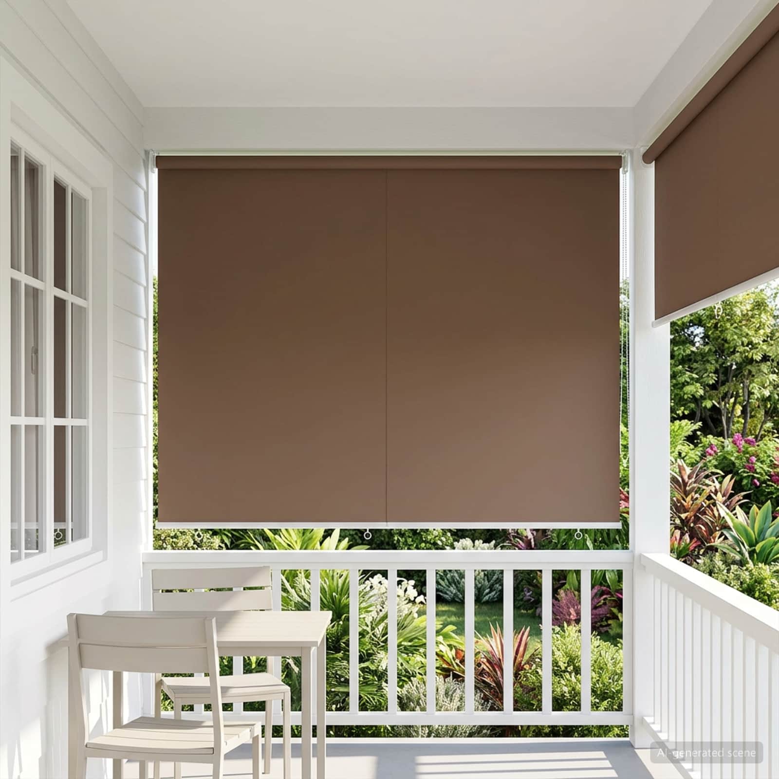 vidaXL Outdoor Roller Blind UV Protection Taupe 180 x 140 cm (W x H) 1