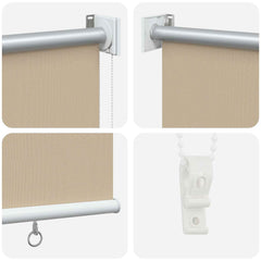 vidaXL Outdoor Roller Blind UV Protection Beige 120 x 140 cm (W x H) 5