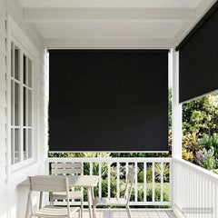 vidaXL Outdoor Roller Blind UV Protection Black 180 x 140 cm (W x H) 1