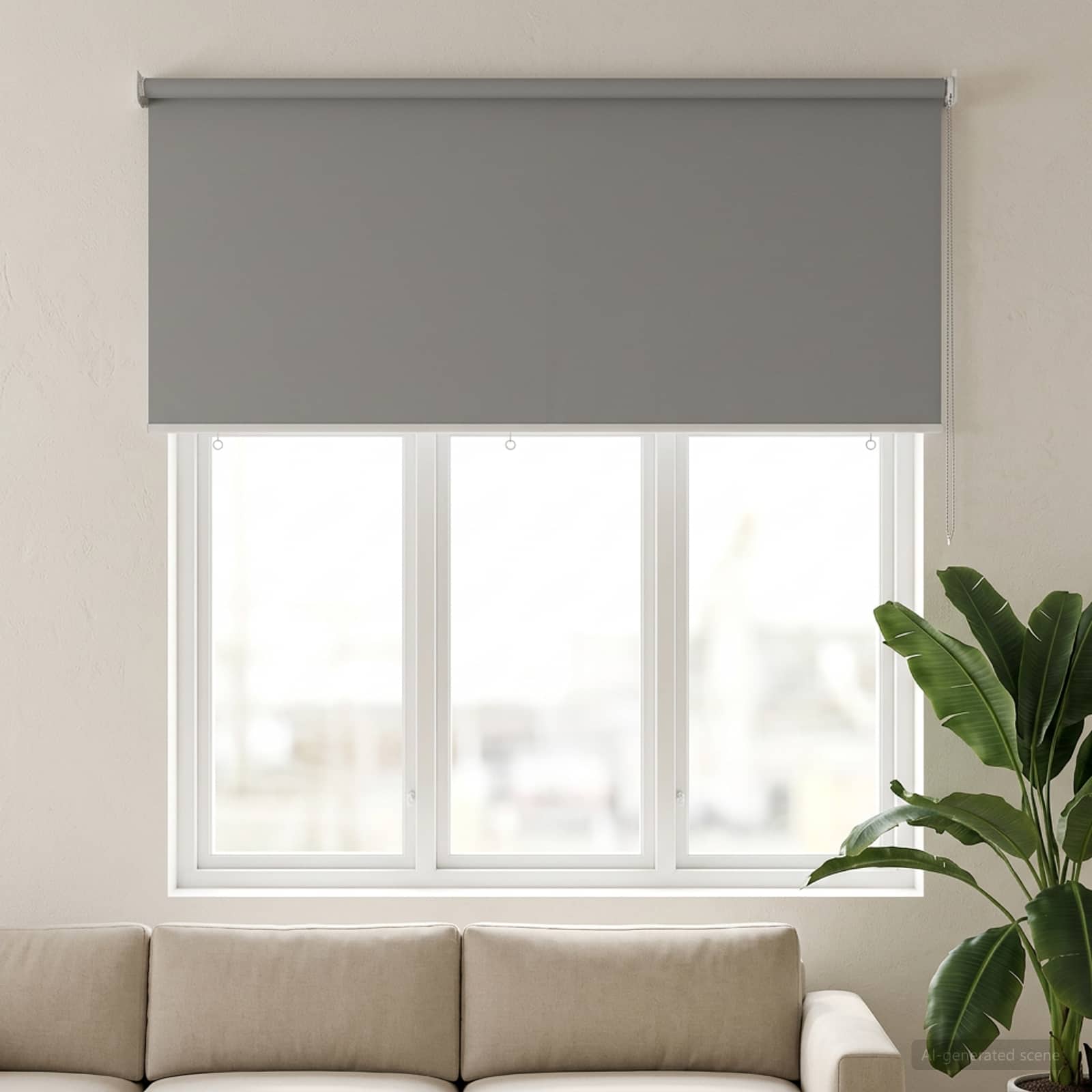 vidaXL Outdoor Roller Blind UV Protection Light Grey Polyester 3