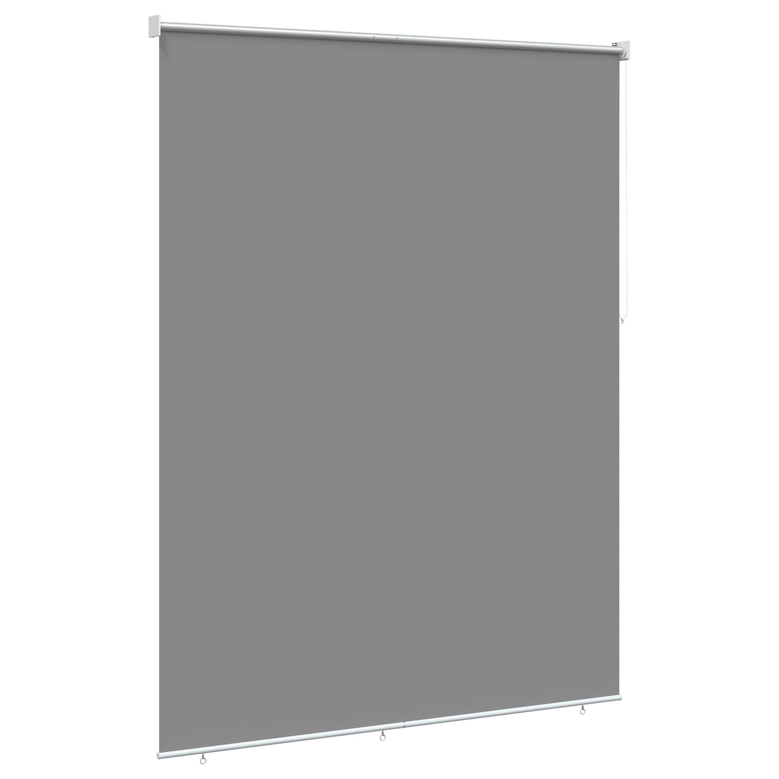 vidaXL Outdoor Roller Blind UV Protection Light Grey Polyester 4