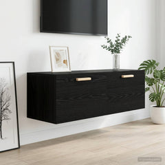 vidaXL Wall Cabinet Black oak 100 x 36.5 x 35 cm Engineered Wood 1
