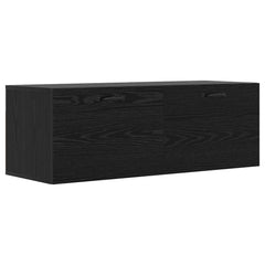 Wall Cabinet Black Oak Engineered Wood, image 2