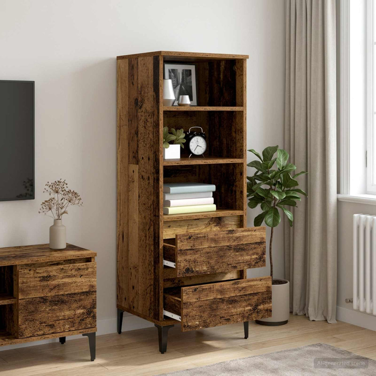 vidaXL Highboard 40x36x110 cm Engineered Wood
