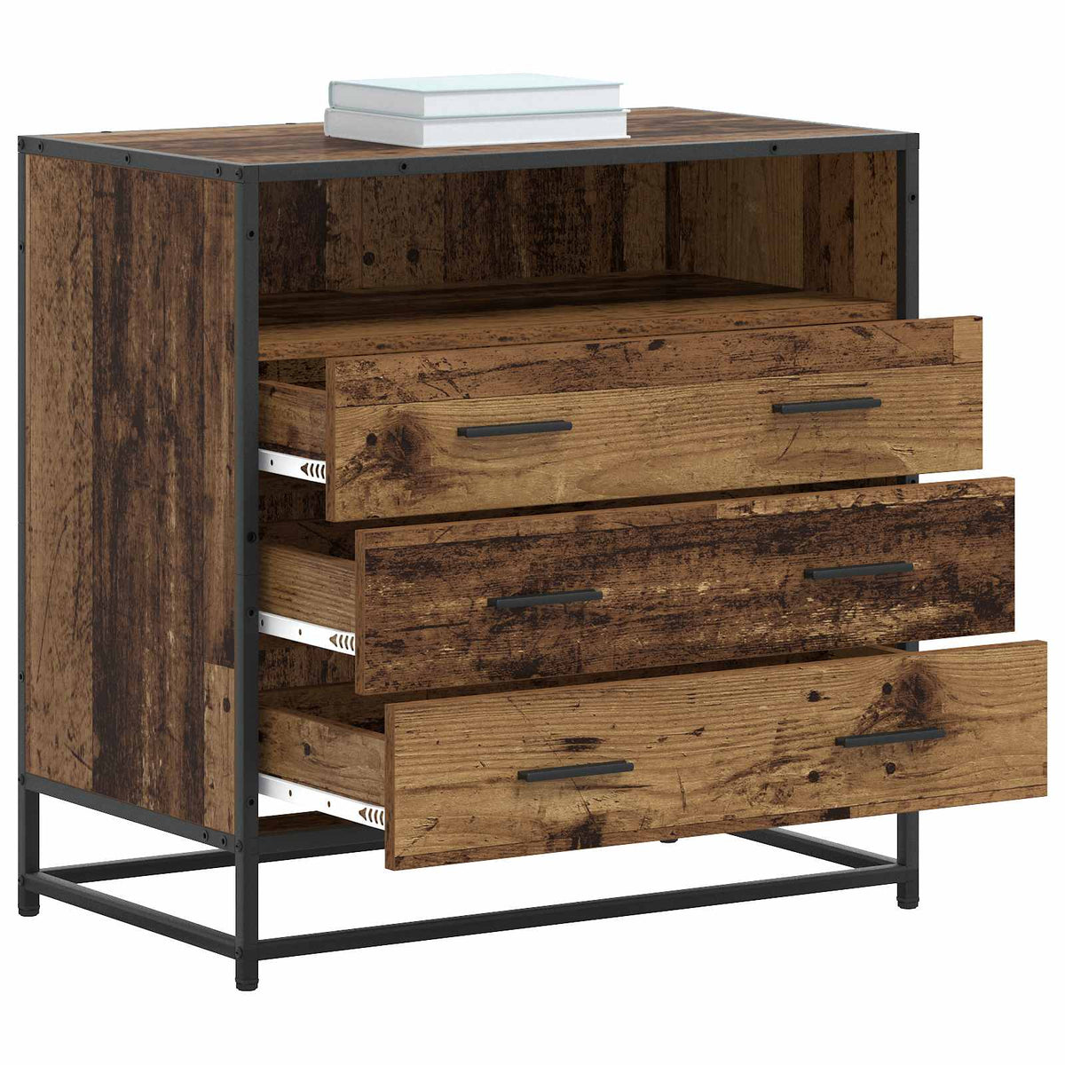 Drawer Cabinet 70x41x70 cm Engineered Wood Old wood