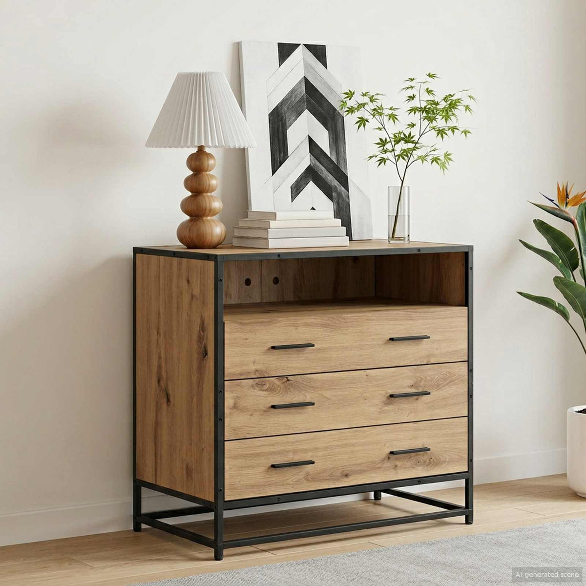Drawer Cabinet 70x41x70 cm Engineered Wood Artisan oak