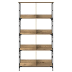 Bookshelf 4-Tier 78.5 x 33 x metal PB Height 153 cm Artisan oak