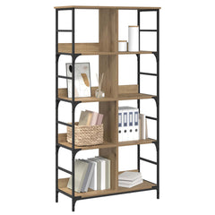 Bookshelf 4-Tier 78.5 x 33 x metal PB Height 153 cm Artisan oak