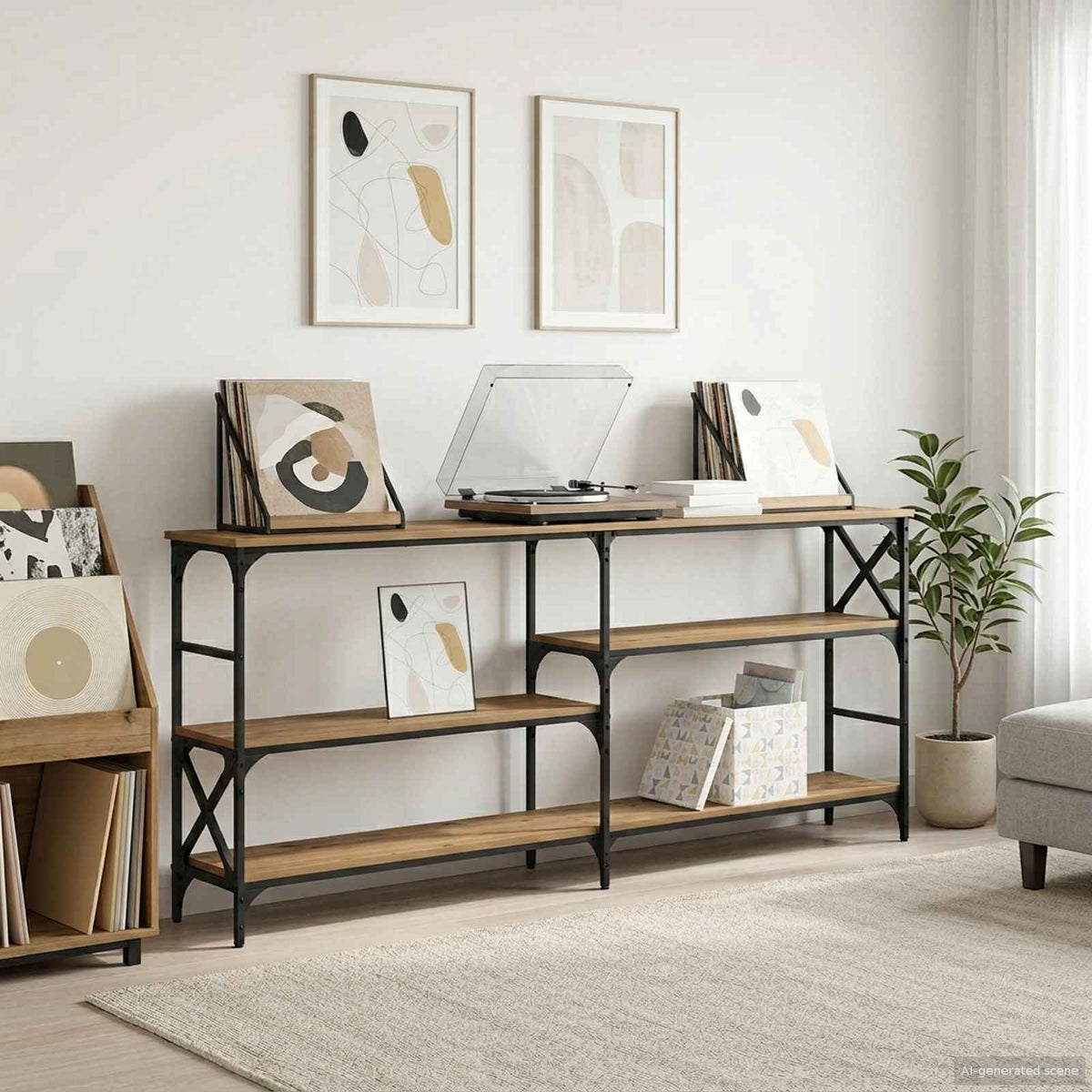 vidaXL Console Table 150x29x76.5 cm Engineered Wood