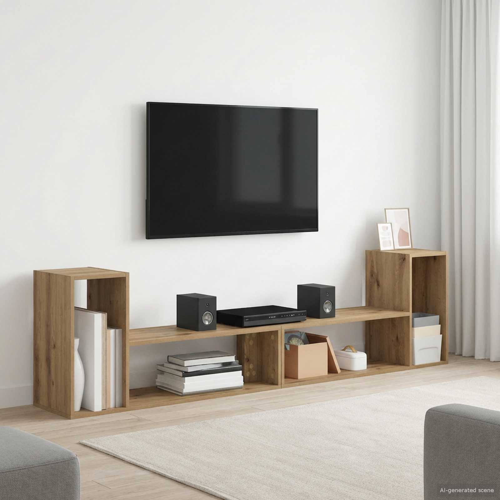 vidaXL TV Cabinet 100 x 30 x 50 cm Artisan Oak Engineered Wood 4