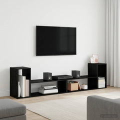 vidaXL TV Cabinet 100 x 30 x 50 cm Black Oak Engineered Wood 1