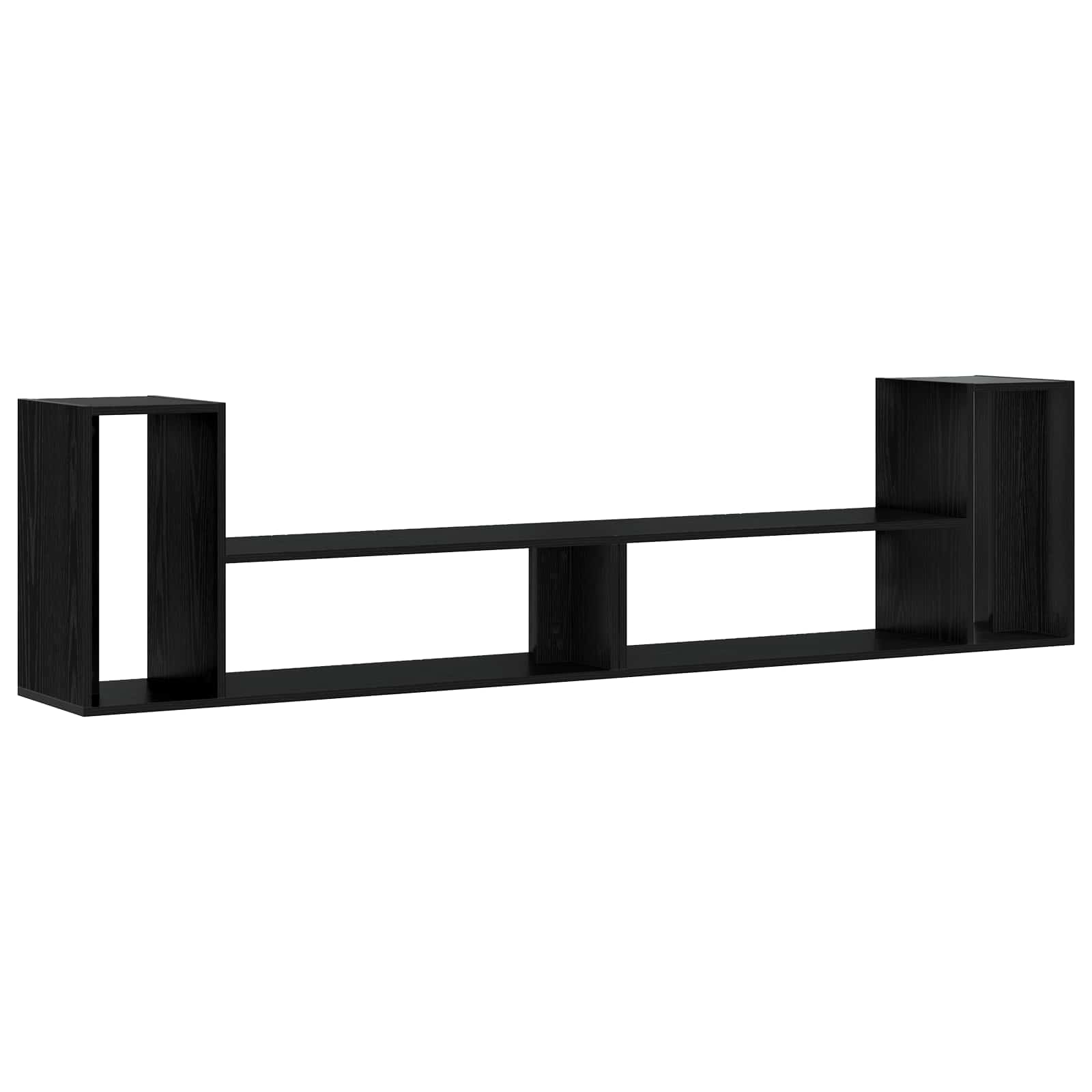 vidaXL TV Cabinet 100 x 30 x 50 cm Black Oak Engineered Wood 2