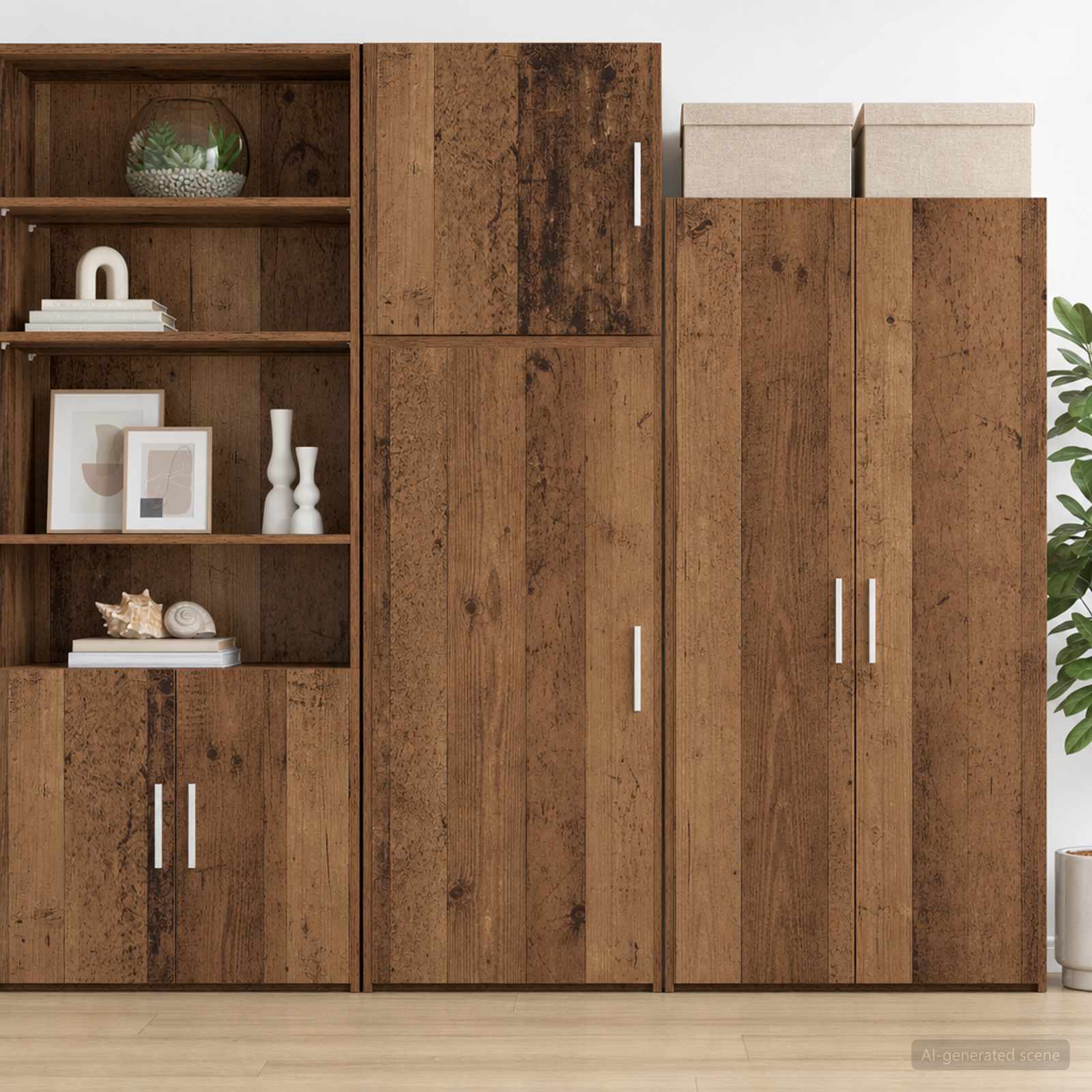 vidaXL Wall Cabinet Old Wood 45 x 42.5 x 40 cm Engineered Wood 3