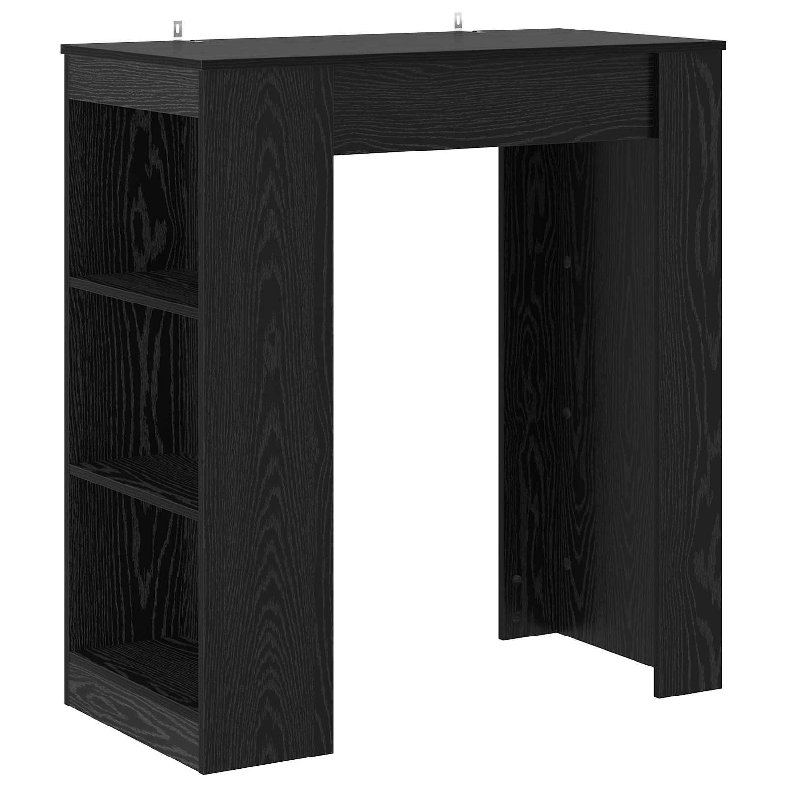 vidaXL Bar Table 95 x 47 x 103.5 cm Engineered Wood Black Oak 2